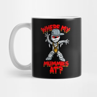 Funny Cute Urban Style Hiphop Mummy Spooky Original Cartoon Meme Mug